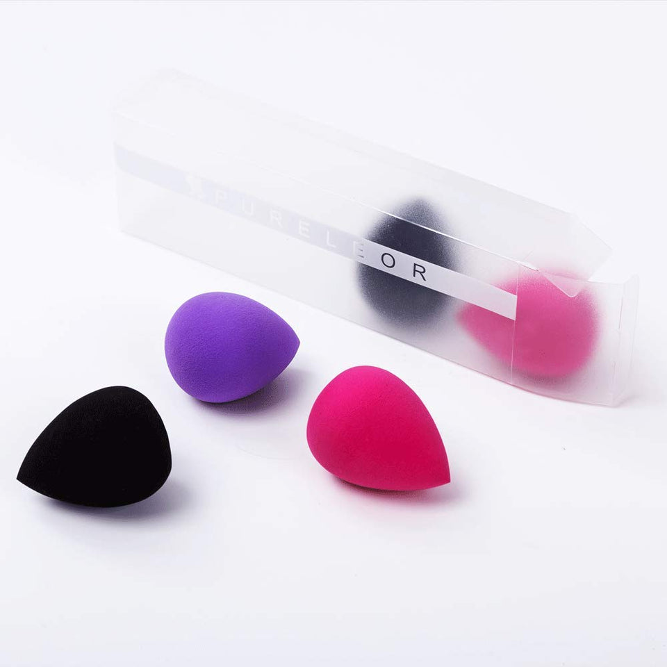 Flexible Makeup Blenders Foundation Essence Beauty Cosmetic Sponges Set for Concealer & Pressed Powder,latex free,Multi-Color,5PACK