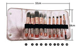 Luxury Makeup Brushes Set 10pcs Diamond Studded Handle Design Crystal Makeup Brush for Face and Eyes Make up Brush Professional Foundation Concealer Eyeshadow Cosmetic Tools
