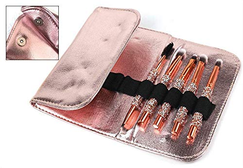 Luxury Makeup Brushes Set 10pcs Diamond Studded Handle Design Crystal Makeup Brush for Face and Eyes Make up Brush Professional Foundation Concealer Eyeshadow Cosmetic Tools
