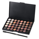 MqbY New 40 Colors Set Facial Cosmetic Makeup Eyeshadow Palette with Brushes
