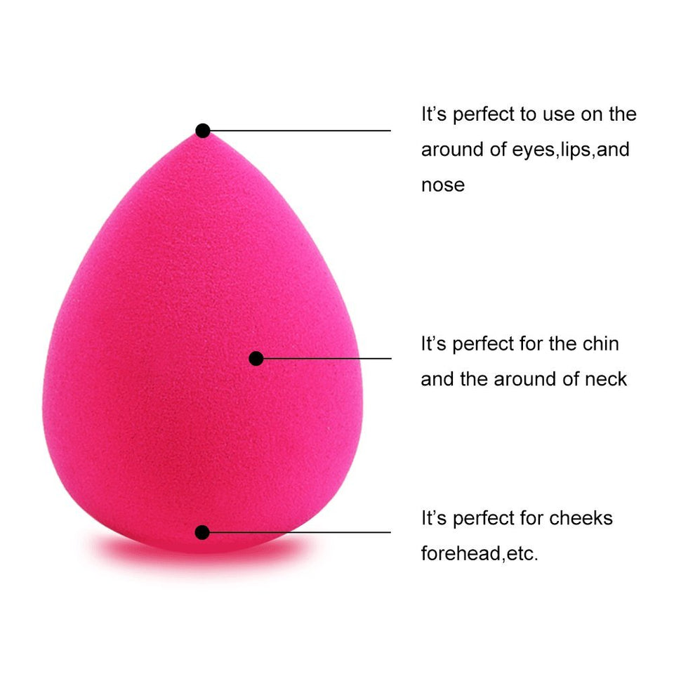 Flexible Makeup Blenders Foundation Essence Beauty Cosmetic Sponges Set for Concealer & Pressed Powder,latex free,Multi-Color,5PACK