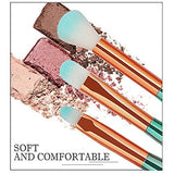 Funfunman Makeup Brushes 11PCS Make Up Foundation Eyebrow Eyeliner Blush Cosmetic Concealer Brushes(Mermaid Colorful)