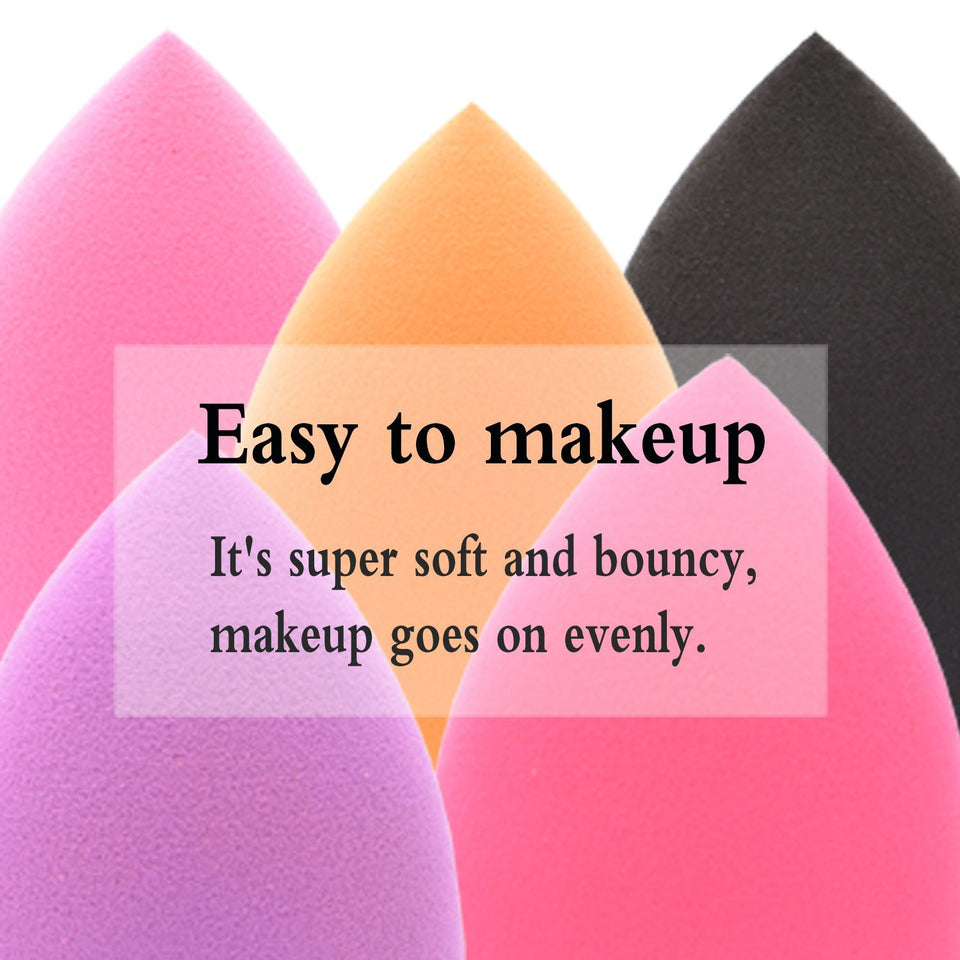 Oxeely 5pcs Beauty Makeup Sponges Original Blenders set, Latex Free Foundation Blending for Liquid, Cream and Powders