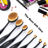 Duorime New 7pcs Black Oval Toothbrush Makeup Brush Set Cream Contour Powder Concealer Foundation Eyeliner Cosmetics Tool …