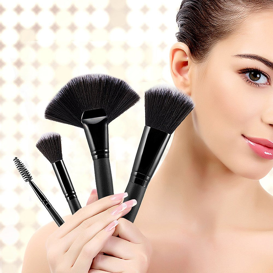 Makeup Brush Set, USpicy 32 Pieces Professional Makeup Brushes Essential Cosmetics With Case, Face Eye Shadow Eyeliner Foundation Blush Lip Powder Liquid Cream Blending Brush