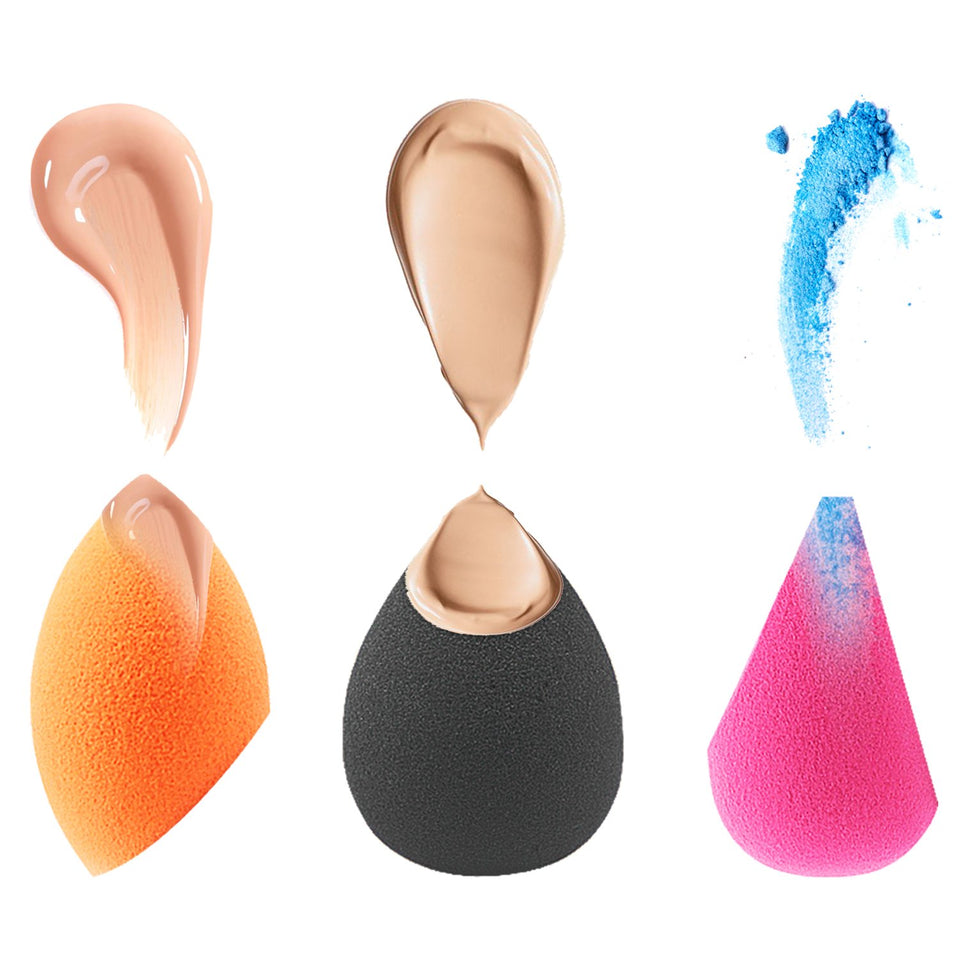 EmaxDesign Makeup Sponges, 6 Pieces Makeup Blender Sponge, Foundation Blending Blush Concealer Eye Face Powder Cream Beauty Sponge