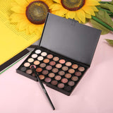 MqbY New 40 Colors Set Facial Cosmetic Makeup Eyeshadow Palette with Brushes