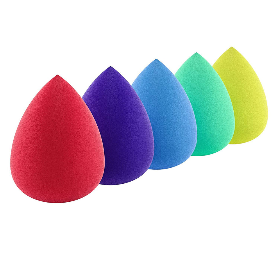 Premium Beauty Sponge Makeup Blender (Set of 5) for Powder, Concealer and Foundation Applicator - Make Up Sponges for Cosmetic Blending