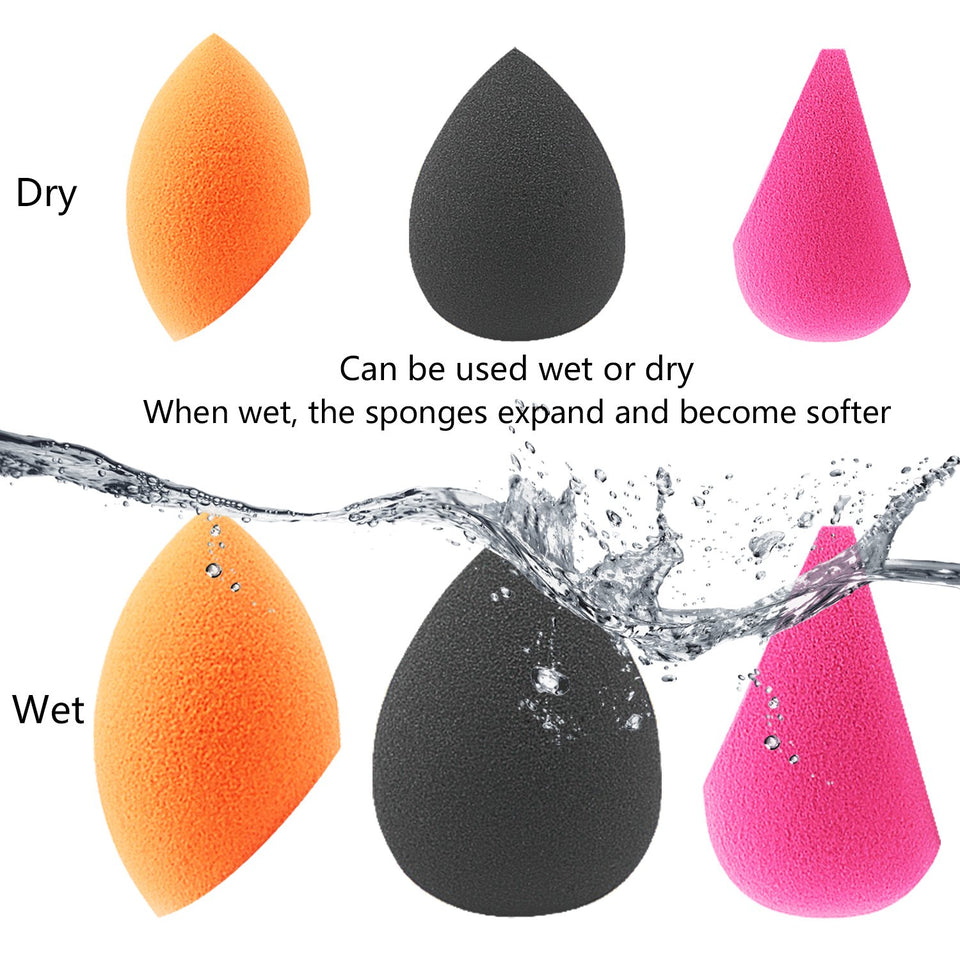 EmaxDesign Makeup Sponges, 6 Pieces Makeup Blender Sponge, Foundation Blending Blush Concealer Eye Face Powder Cream Beauty Sponge
